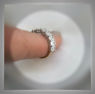 4 Ct  Emerald Cut Diamond Demi Band… Half Eternity Band *** By Chelsea Leigh and Company
