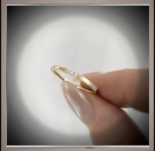 Spaced Dimond  Band  Stackable  14K wedding/anniversary Ring