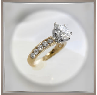 Sale ***2.10 Ct Chanel set  Tiffany VS1 E Diamond Engagement Ring   *** By Chelsea Leigh and Company