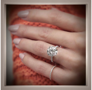 3.55 Carat Brilliant Cut Round Diamond Solitaire Engagement Ring