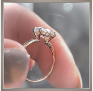 On SALE *** 2.00  Ct Oval  Cut Diamond EAST WEST Solitaire  Engagement Ring VS2 F  *** By Chelsea Leigh and Company