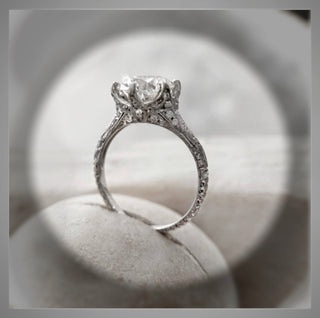 1.63 Ct Edwardian Antique Vintage Style Diamond  BLOOMINGTON STYLE,  Circa 1920 Engagement Ring 14K *** By Chelsea Leigh and Company
