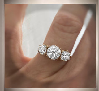 3 Carat Old Mine/Old European Cut 3 Stone Antique Vintage Style  Diamond Ring OMC & OEC  *** By Chelsea Leigh and Company