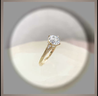 2.53 Carat Edwardian Antique Style 14K Yellow Gold Diamond, CIRCA 1900 Engagement Ring VS1