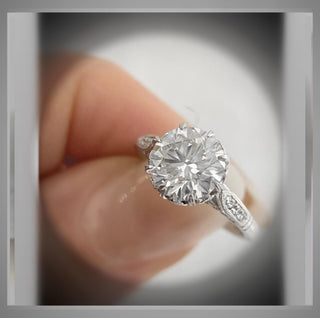 On Sale** 2.55 Carat Edwardian Antique Style  Diamond Engagement Ring  *** By Chelsea Leigh and Company