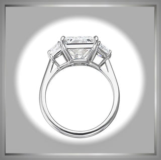 On Sale***4.08 Ct Radiant Cut Diamond Engagement Ring with Trillions**SAVE 9,000k ***By Chelsea Leigh and Company