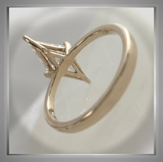 Rhombus Diamond Solitaire Engagement or Right Hand Ring VS1  Platinum *** By Chelsea Leigh and Company