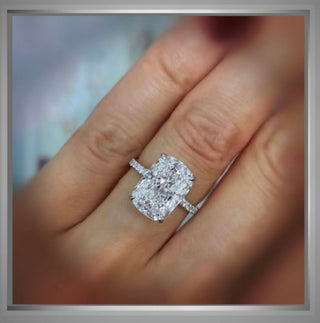 On  SALE *** 6.00 carat Ct Elongated Cushion Cut Diamond Solitaire Engagement Ring VVS2 *** By Chelsea Leigh and Company