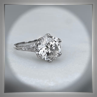Two Wedding Bands  to go with Edwardian Antique Style Diamond BLOOMINGTON STYLE, CIRCA 1900 Engagement Ring *** By Chelsea Leigh and Company