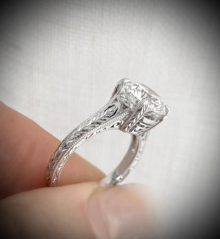 Sale Price *** 2.50 Ct. Edwardian Antique Vintage Style Round Diamond Engagement Ring  ***  By Chelsea Leigh & Company