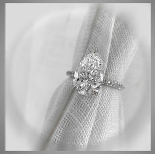 On Sale***3.75 Carat Pear Diamond Solitaire Engagement Ring    *IGI  Certified 5 prong***By Chelsea Leigh and Company
