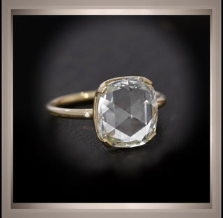 3.00 Ct. Antique Rose Cut Diamond Vintage Style  Engagement Ring *** By Chelsea Leigh & Company