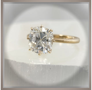 Price Reduced *** 3.00 Carat Old Mine Cut Vintage Style Engagement Ring VVS2 *** By Chelsea Leigh and Company