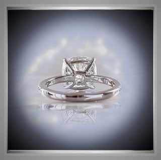 3.55 Ct Antique Cushion / Old Mine Cut Diamond Vintage Style Solitaire Engagement Ring *** By Chelsea Leigh and Company