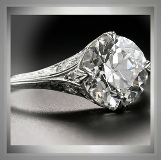 2.53 Carat Edwardian Antique Style 14K Yellow Gold Diamond, CIRCA 1900 Engagement Ring VS1