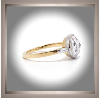 2.15 Ct. Antique Art Deco Style Rose Cut Edwardian Rose Gold and Platinum Ring *** By Chelsea Leigh and Company