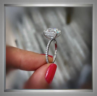 On SALE***5.65 Ct Cushion Cut Diamond Solitaire Engagement Ring     Certifed***By Chelsea Leigh and Company