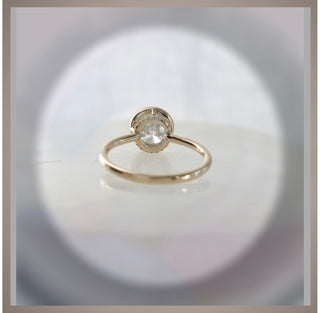 2.10 Ct. Bezel Set Round Diamond Engagement Ring  14KYG *** By Chelsea Leigh and Company