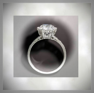 Circa 1920 Style Platinum Engagement Ring with 2.50 Ct Brilliant Cut Round Diamond *** By Chelsea Leigh and Company