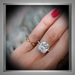 On SALE***5.65 Ct Cushion Cut Diamond Solitaire Engagement Ring     Certifed***By Chelsea Leigh and Company