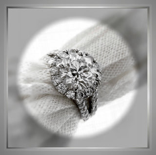QUICK ship***3.00 Ct Round  Halo with Brilliant Cut Round Diamond Engagement Ring  *** By Chelsea Leigh and Company