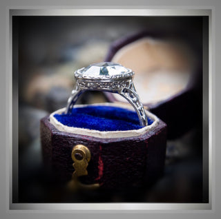 Vintage Style  3.00 Carat Antique Rose Cut Oval Diamond Engagement Ring *** By Chelsea Leigh and Company