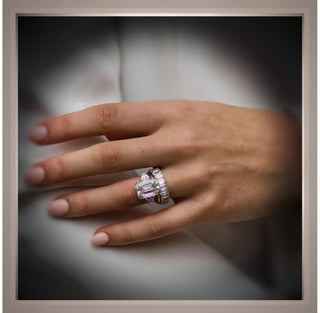 On SALE *** 4.50 Ct Emerald Cut Diamond Engagement Ring with Tapered Baguettes  VVS *** By Chelsea Leigh and Company