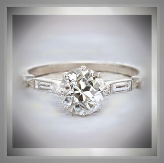2.62  Ct  Edwardian Antique Vintage  Style  Diamond  Old Mine Cut  Engagement Ring *** By Chelsea Leigh & Company
