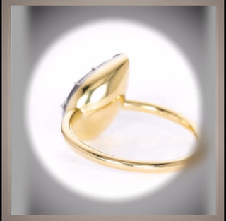 New *** 3 Ct  Brilliant Cut Tilted Pear Diamond Button Back Solitaire Engagement Ring VS1 *** By Chelsea Leigh and Company