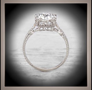2.05 Carat Edwardian  Antique Style  Diamond Engagement Ring   14K Yellow Gold *** By Chelsea Leigh and Company