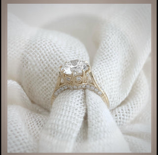 On Sale** 2.55 Carat Edwardian Antique Style  Diamond Engagement Ring  *** By Chelsea Leigh and Company