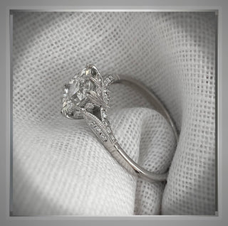 2.45 Carat Princess Cut Diamond Edwardian Antique Vintage Style  Engagement Ring  *** By Chelsea Leigh and Company