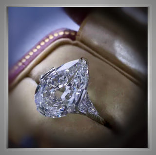 QUICK SHIP *** 2.60 Ct Pear cut Diamond Edwardian Vintage  Style Engagement Ring VS1 Platinum *** By Chelsea Leigh and Company