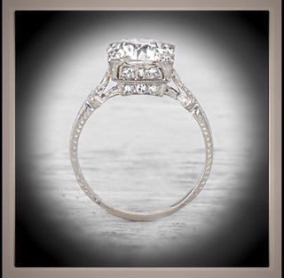 QUICK SHIP ** 2.27 Carat Edwardian Antique Vintage Style Diamond Engagement Ring VVS2 D Platinum *** By Chelsea Leigh and Company