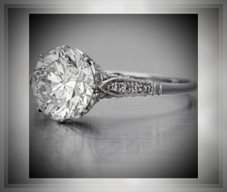 2.45 Carat Edwardian Antique Vintage Style Platinum Diamond Engagement Ring ** By Chelsea Leigh and Company