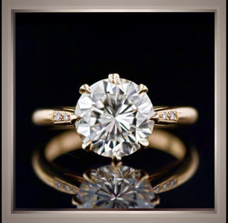 Quick ship***On SALE***2.10 Ct Edwardian Antique Style Diamond Engagement Ring 14K  Yellow Gold  *** By Chelsea Leigh and Company