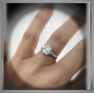 2.55 Ct Edwardian Antique Vintage Style OEC  Diamond BLOOMINGTON STYLE, Cut Engagement Ring ** By Chelsea Leigh and Company