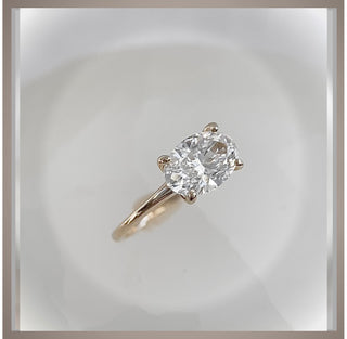 On SALE *** 2.00  Ct Oval  Cut Diamond EAST WEST Solitaire  Engagement Ring VS2 F  *** By Chelsea Leigh and Company