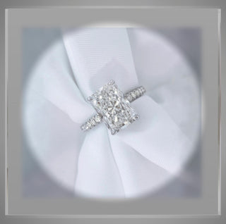 Gorgeous*** 3.60 Carat  Radiant Cut Diamond Solitaire Engagement Ring  VS1 F *** By Chelsea Leigh and Company
