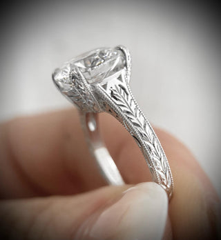 New Sale Price *** 2.50 Ct. Edwardian Antique Vintage Style Round Diamond HANDCRAFTED  Engagement Ring   ***  By Chelsea Leigh & Company