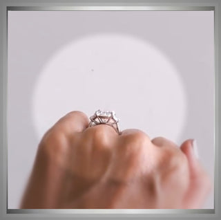 On Sale***4.08 Ct Radiant Cut Diamond Engagement Ring with Trillions**SAVE 9,000k ***By Chelsea Leigh and Company