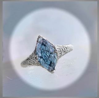 3.50 Ct Edwardian Antique Vintage Style  Marquise Diamond Engagement Ring ***  By Chelsea Leigh and Company