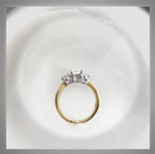 1.09 Carat Ct Emerald Cut Diamond Ring W/ Rounds  By Chelsea Leigh and Company