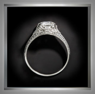 1.45 Carat Art Deco Antique Style  Diamond Engagement Ring VVS2 *** By Chelsea Leigh and Company