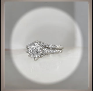 One Platinum Wedding Band to go with Edwardian Antique  BLOOMINGTON STYLE, CIRCA 1900 Engagement Ring *** By Chelsea Leigh & Company