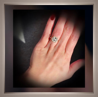 3.00 Ct. Antique Rose Cut Diamond Vintage Style  Engagement Ring *** By Chelsea Leigh & Company