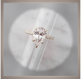 2.55 Carat Brilliant Cut Pear Diamond Solitaire Engagement Ring VS1  Rose Gold  *** By Chelsea Leigh and Company