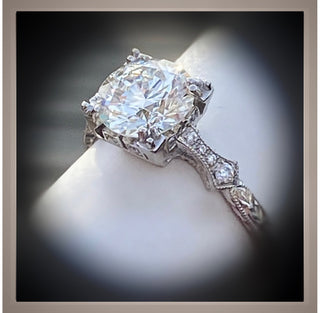 New Sale Price ***2.55 Carat Edwardian   Antique Vintage Style   Diamond  Engagement Ring *** By Chelsea Leigh and Company