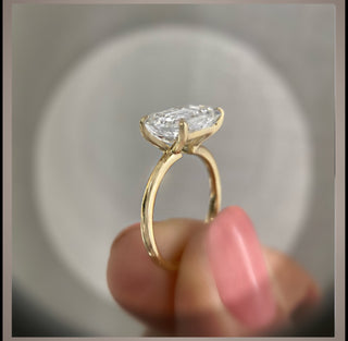 On SALE *** 3.00 Ct Emerald Cut Diamond EAST WEST Solitaire  VS1 *** By Chelsea Leigh and Company