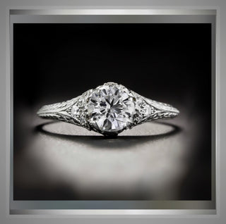 1.45 Carat Art Deco Antique Style  Diamond Engagement Ring VVS2 *** By Chelsea Leigh and Company
